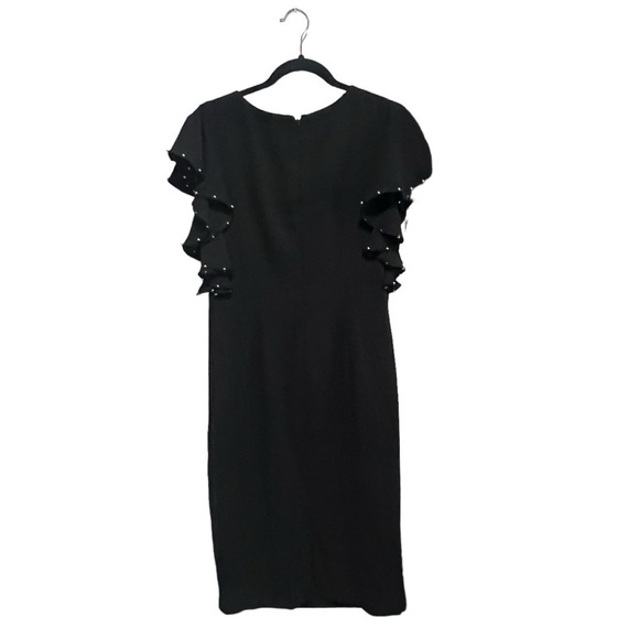 T Tahari Studded Beads Flutter Sleeve Dress, New with Tags - Picture 2 of 7